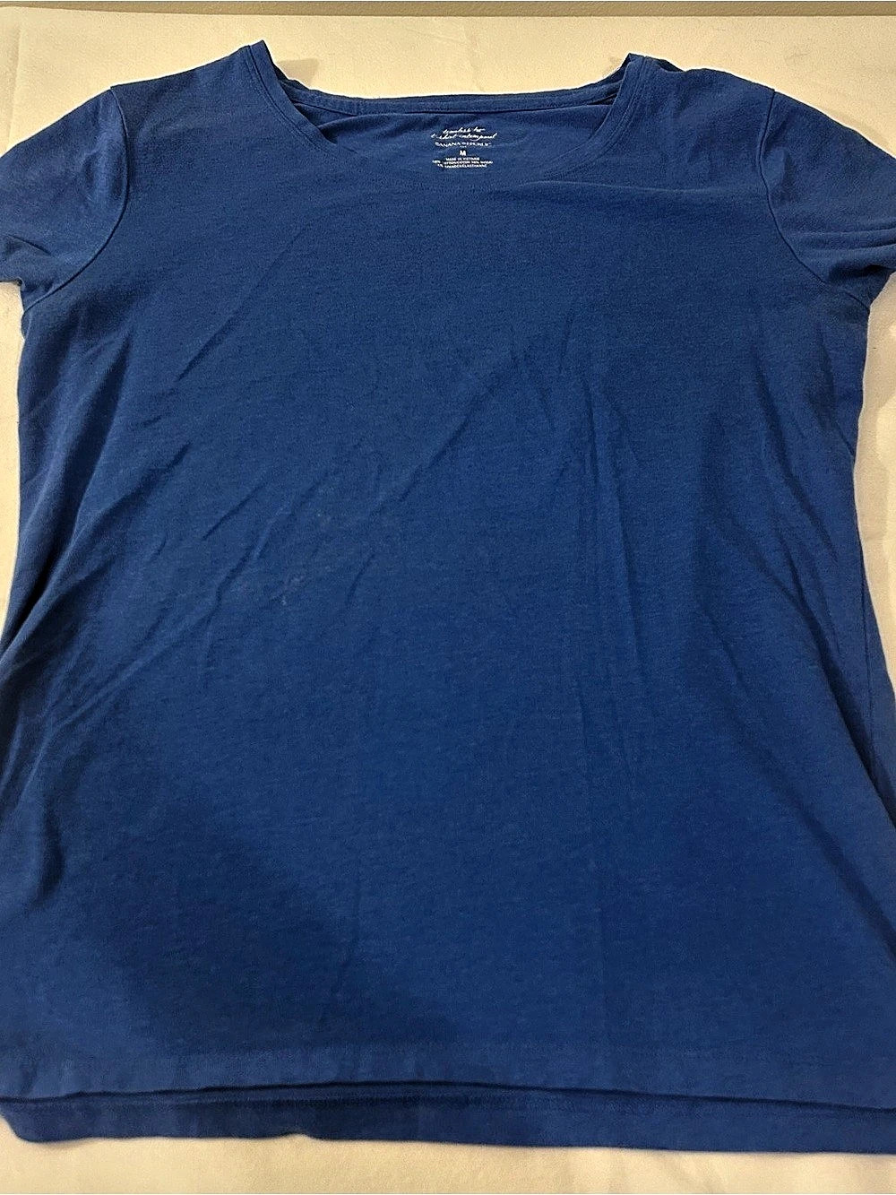 Banana Republic Timeless Tee Short Sleeve T-Shirt Blue Medium